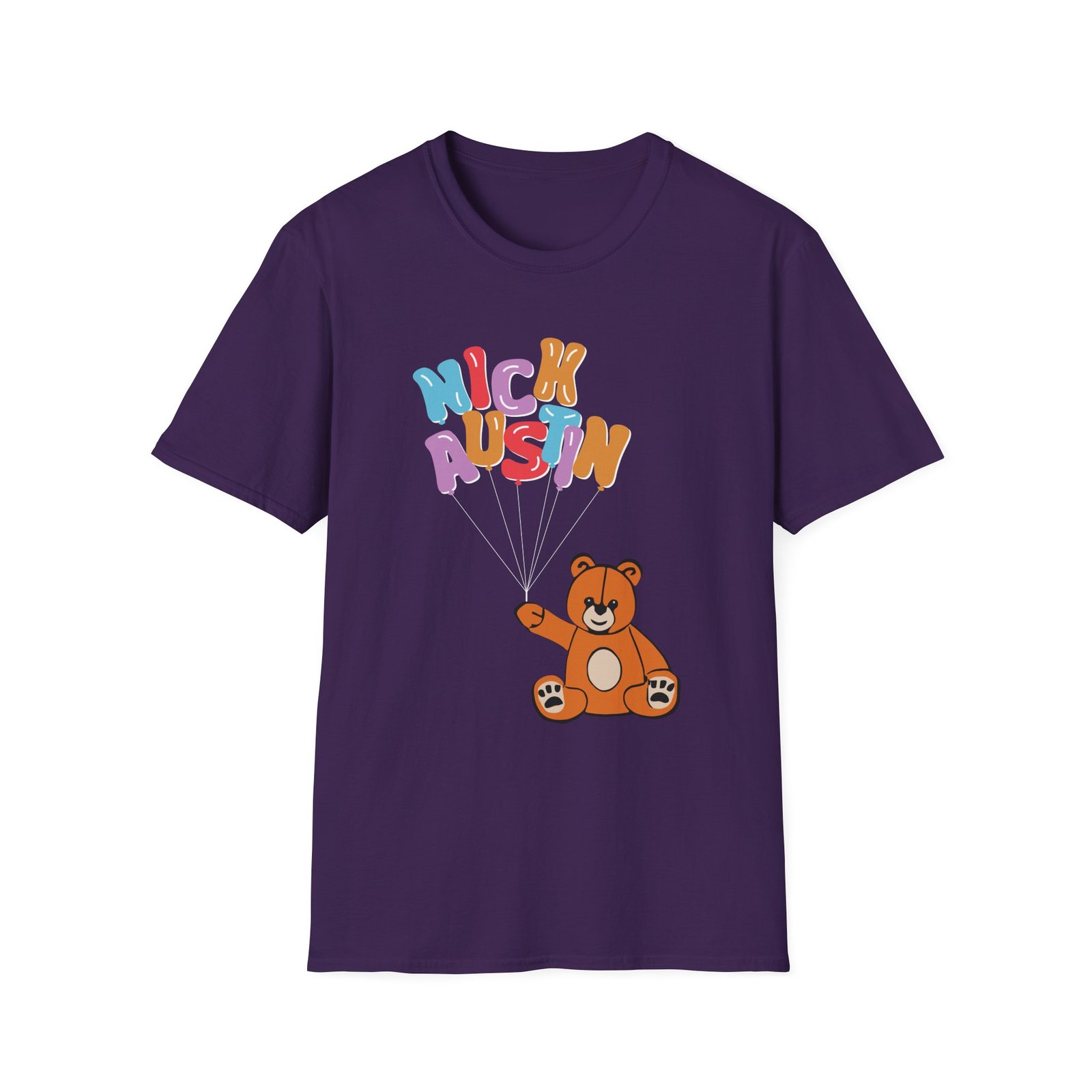 Nick Austin Puff Teddy Bear Unisex Softstyle T-Shirt