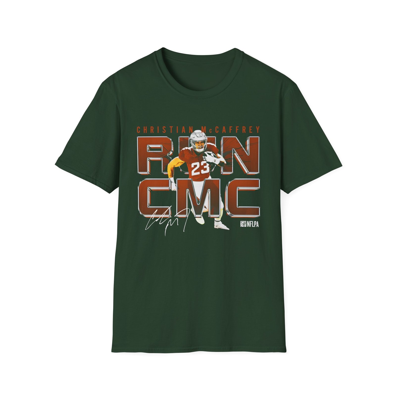 Christian Mccaffrey Run CMC Metal Unisex Softstyle T-Shirt