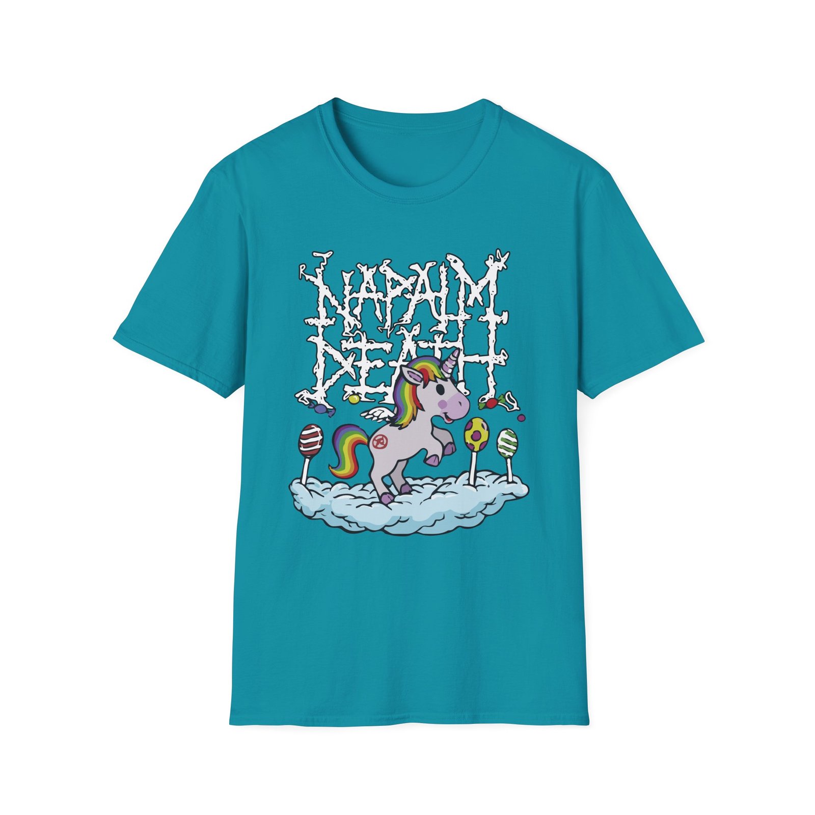 Napalm Death Riding the Rainbow Unisex Softstyle T-Shirt