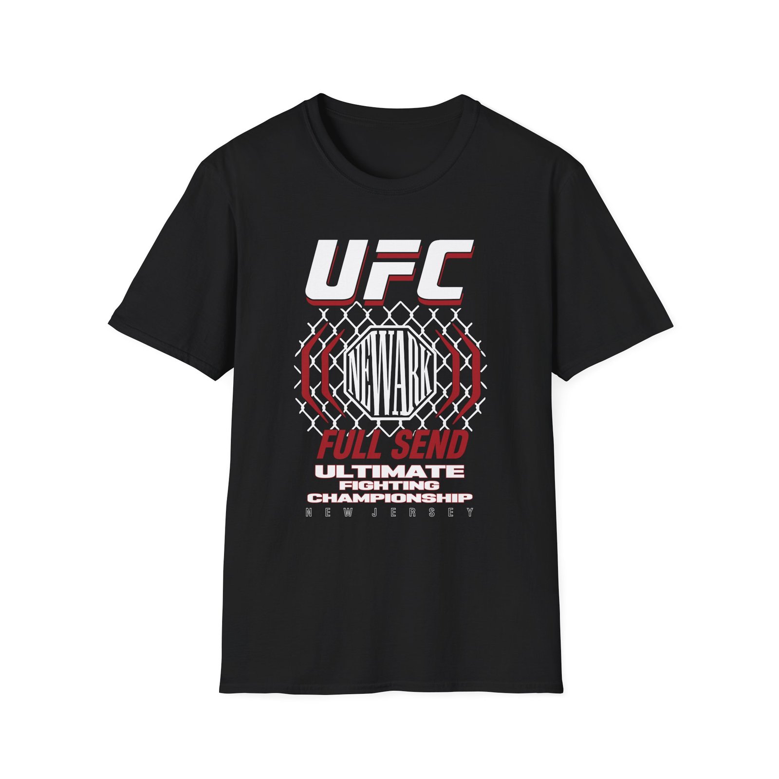 Full Send Ufc New Jersey Cage Unisex Softstyle T-Shirt