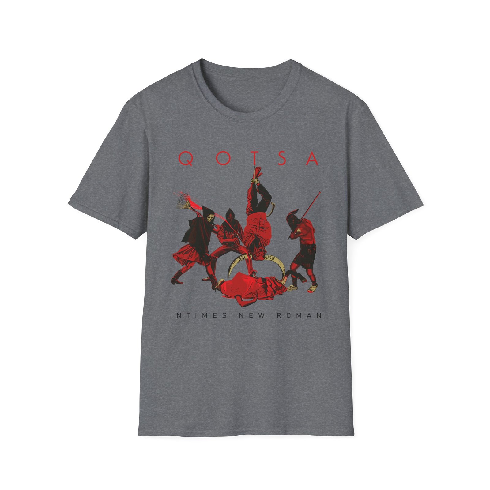 Queens of the Stone Age in Times New Roman Sand Unisex Softstyle T-Shirt