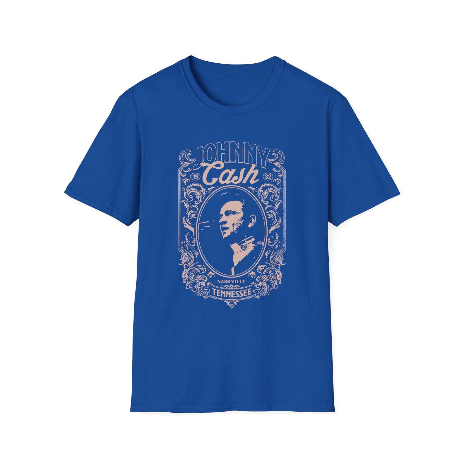 Johnny Cash Nashville Portrait Unisex Softstyle T-Shirt