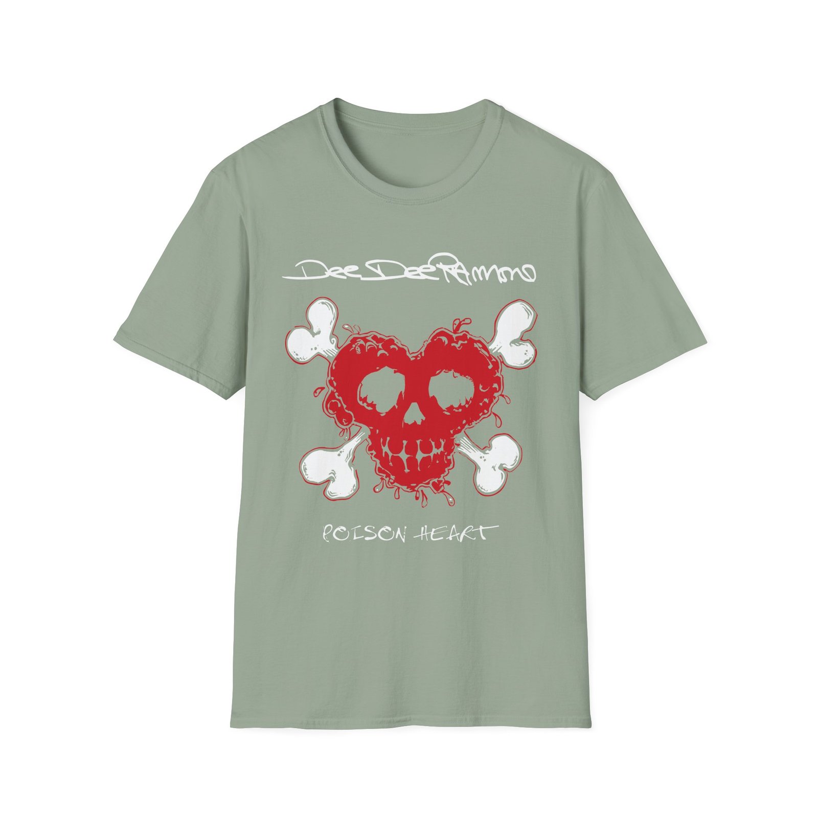 Ramones Distressed Poison Heart Unisex Softstyle T-Shirt