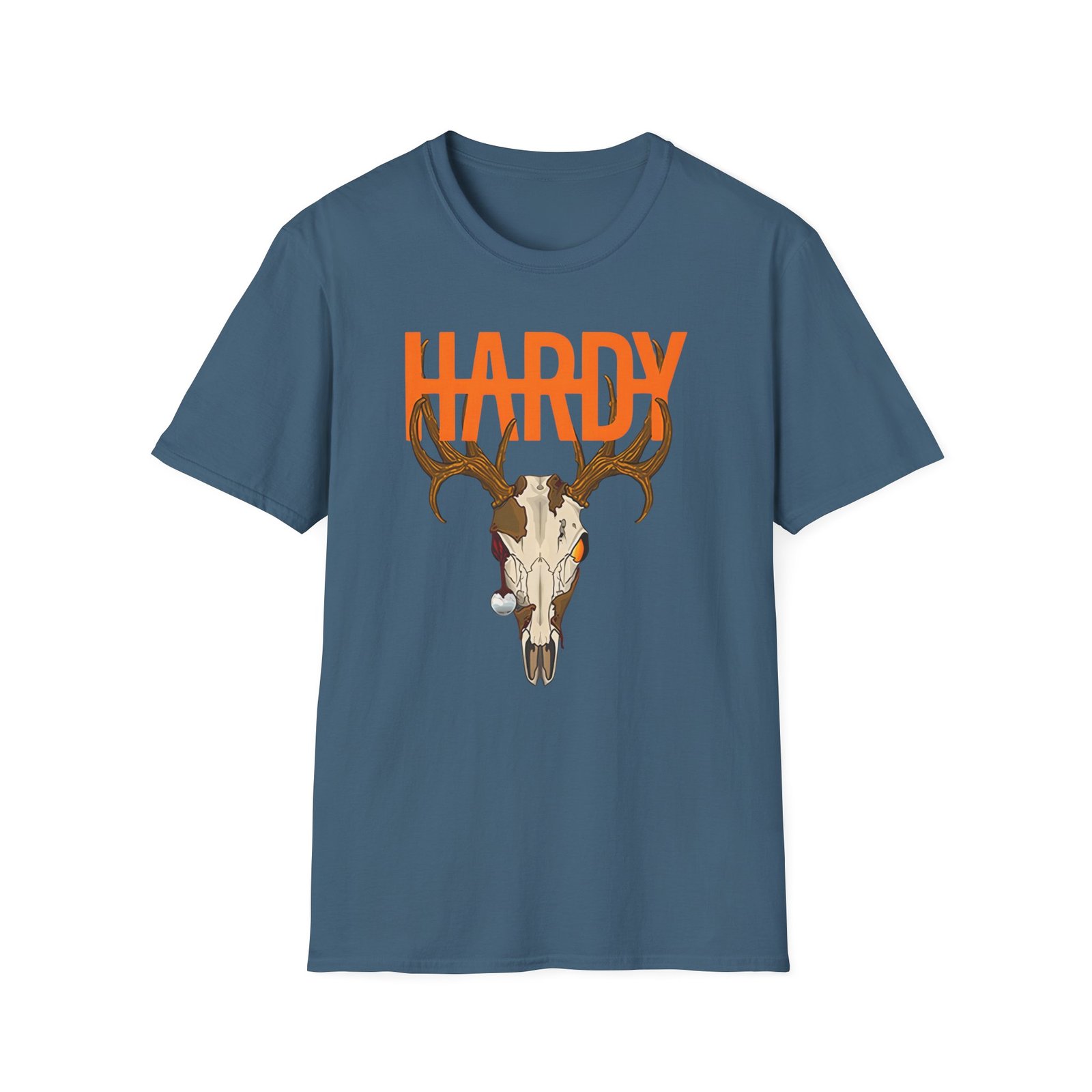 Hardy Deer Skull Unisex Softstyle T-Shirt