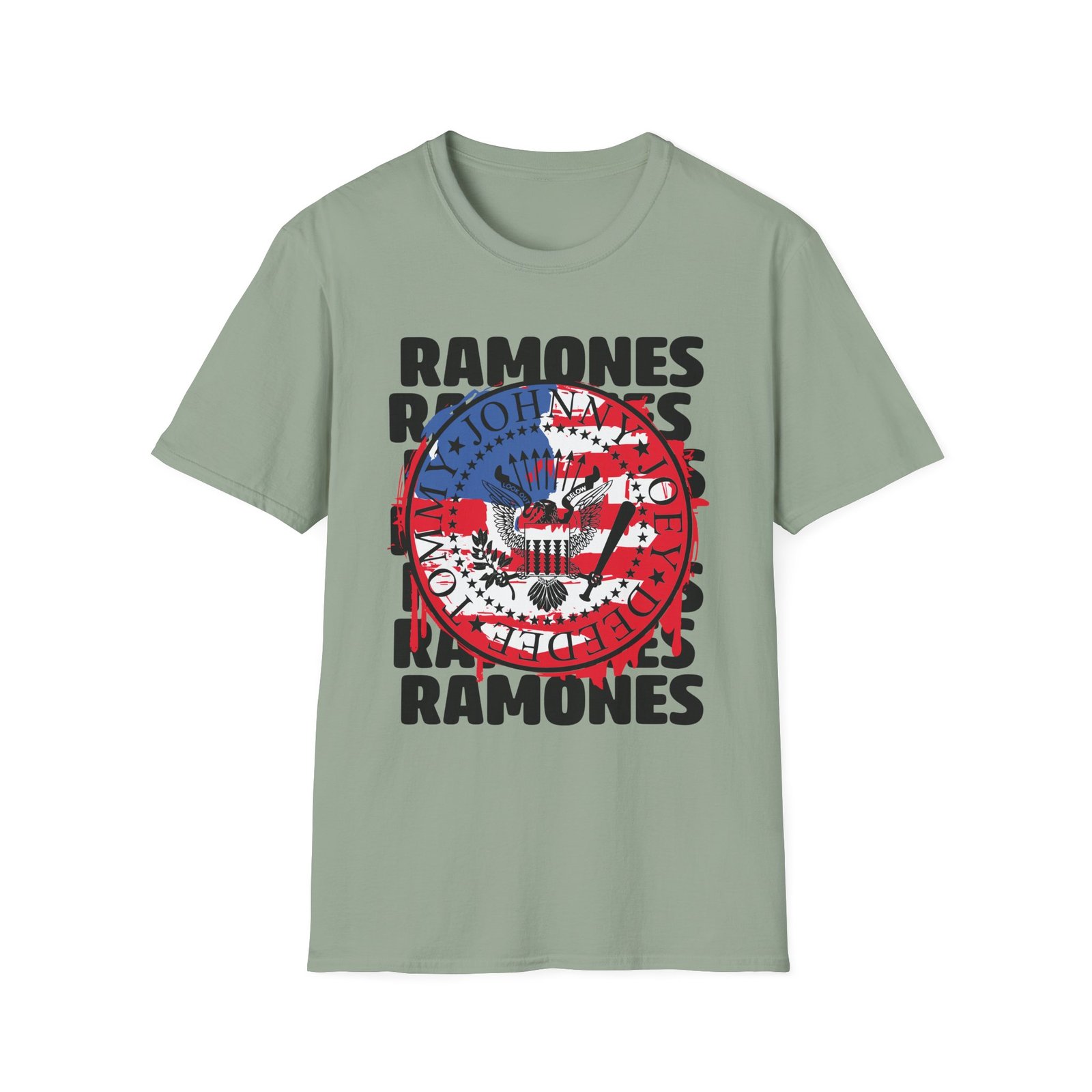 Ramones US Flag Unisex Softstyle T-Shirt