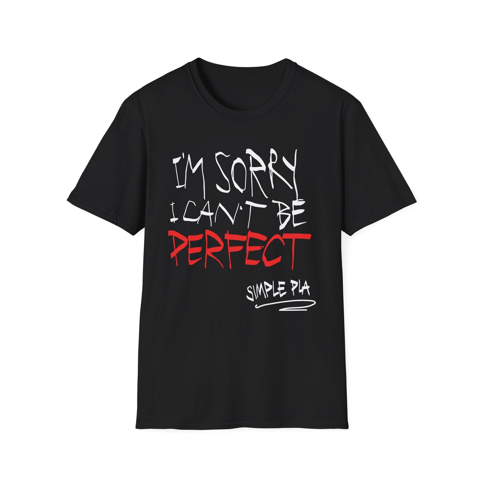 Simple Plan I'm Sorry I Can't Be Perfect Unisex Softstyle T-Shirt