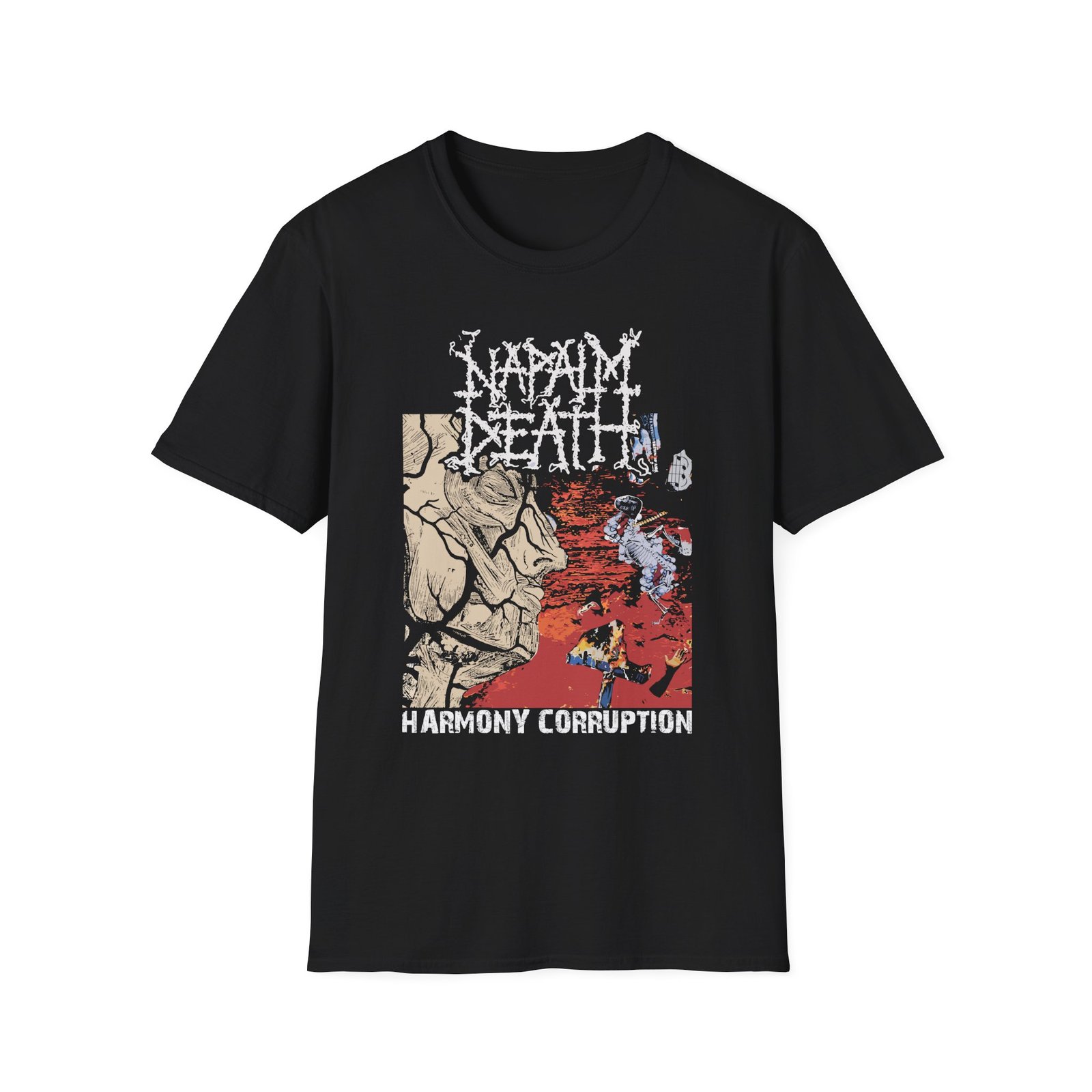 Napalm Death Harmony Corruption Unisex Softstyle T-Shirt