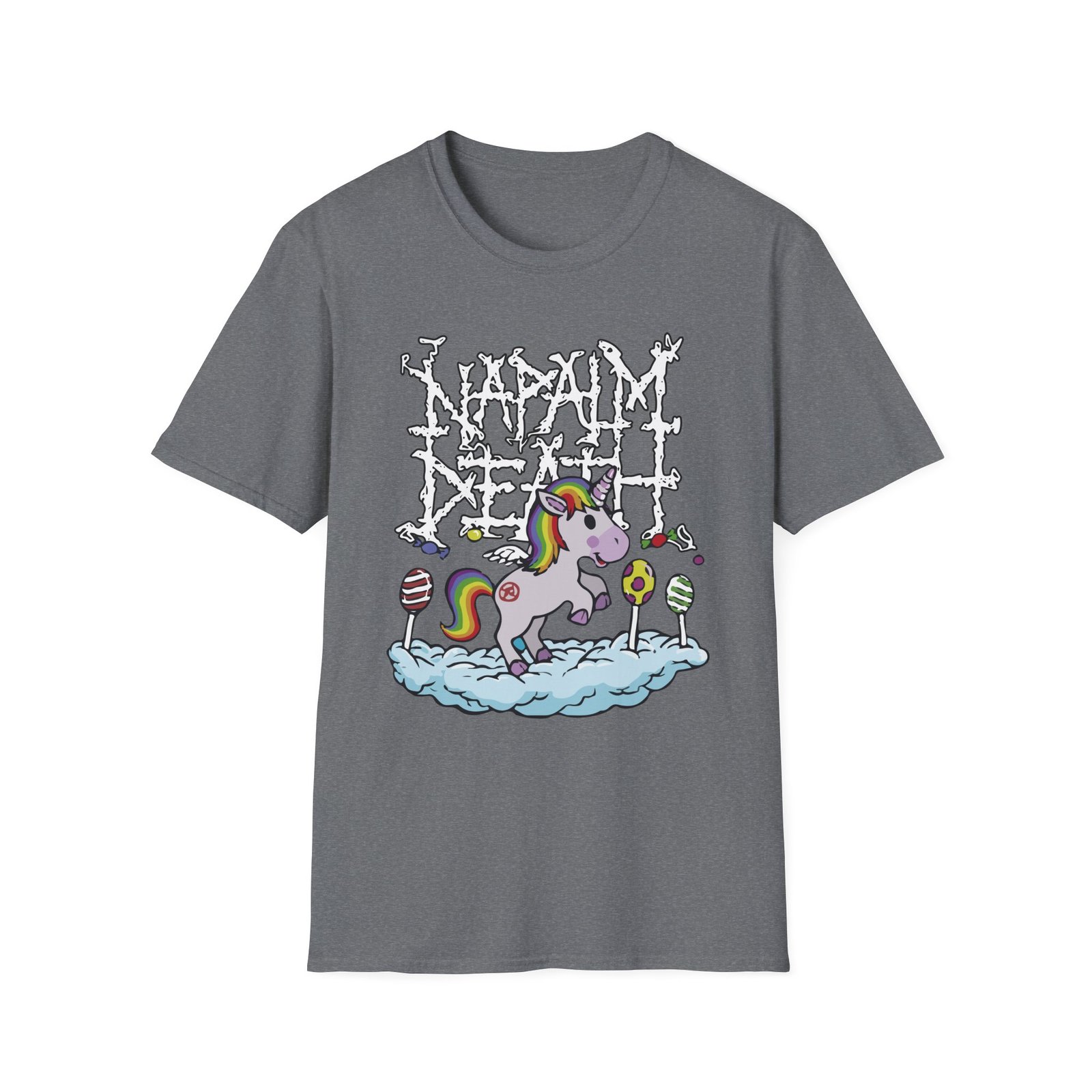 Napalm Death Riding the Rainbow Unisex Softstyle T-Shirt