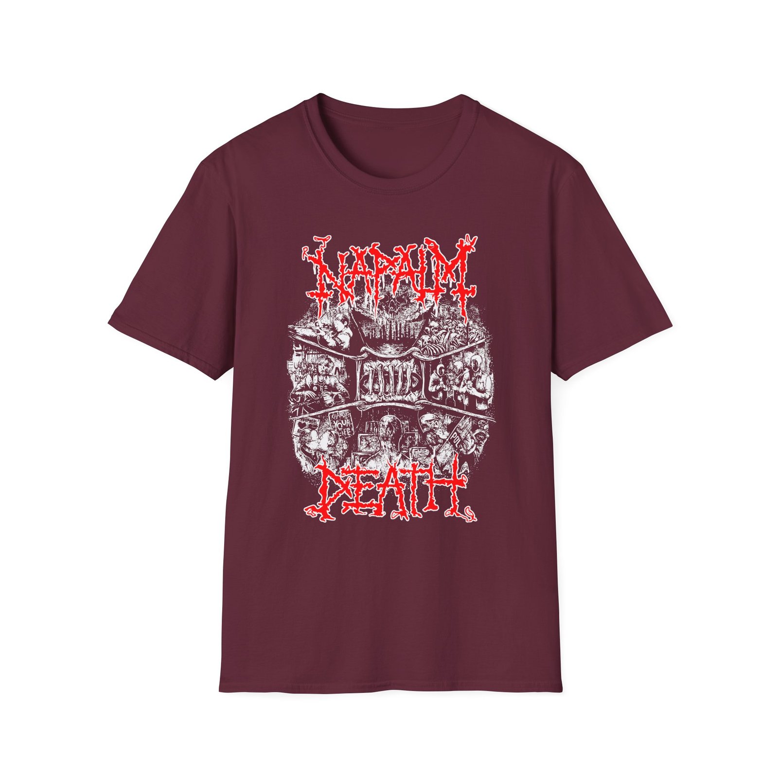 Napalm Death Coded Smears Unisex Softstyle T-Shirt